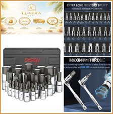 32-piece Hex Bit Socket Set Sae Metric Allen Wrench Sockets Chrome Vanadium