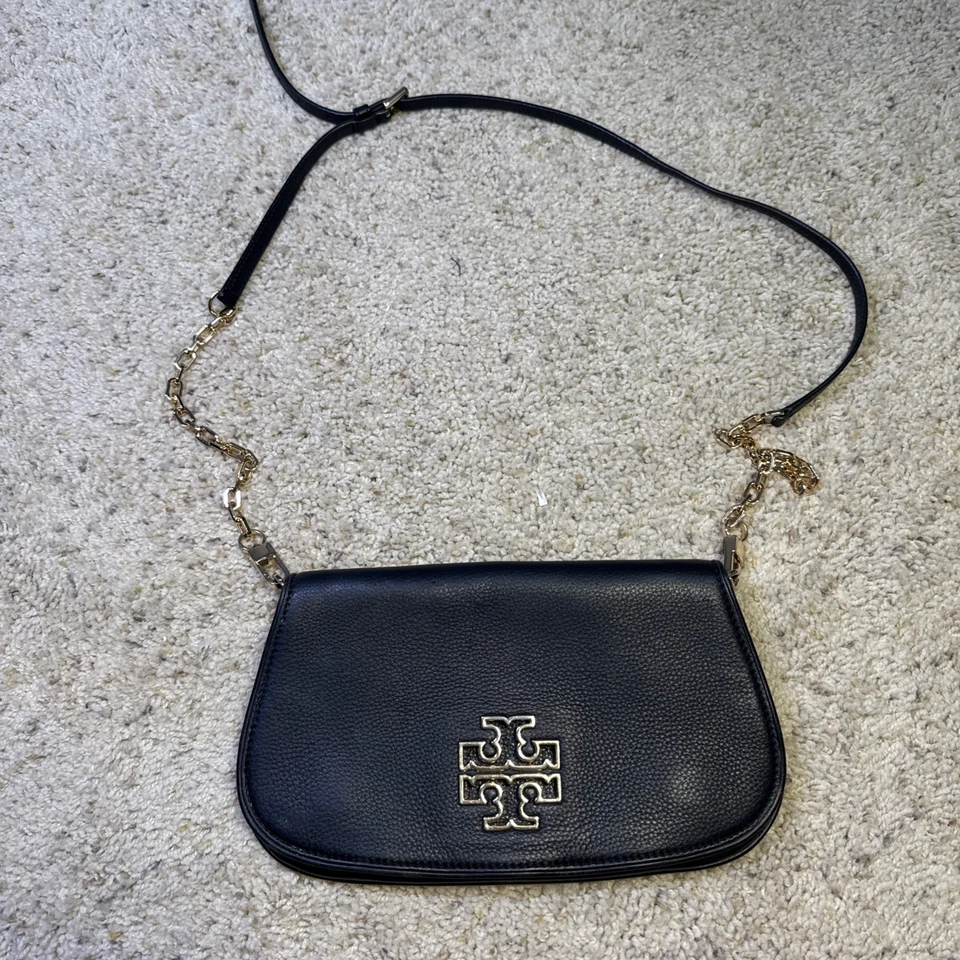 Authentic Tory Burch Britten Leather Shoulder Bag purse MSRP $560 - Image 2 of 4