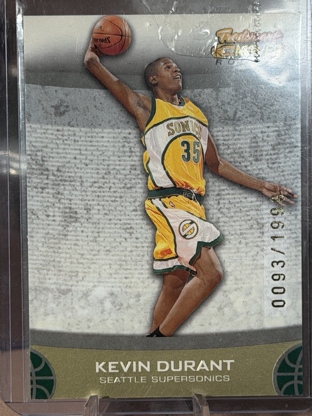 2007-08 Topps Moves #61 Kevin Durant Trademark Move Rookie RC /1999 Supersonics
