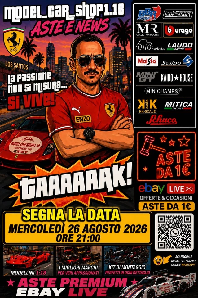 TAAAAAAK! Modellismo Live •Ferrari•BBR•Pocher•LEGO•Kit•Diecast da 1€!!!