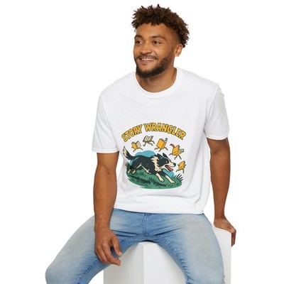 Unisex Softstyle T-Shirt Border Collie Books Meadow Western Story Herding Dog
