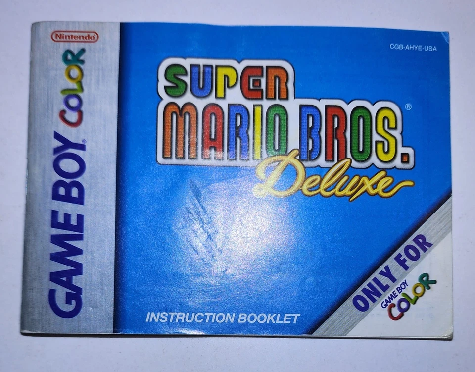 Jogo Super Mario Bros Deluxe Game Boy Color e Manual Nintendo 1999 Testado - Imagem 4 de 4