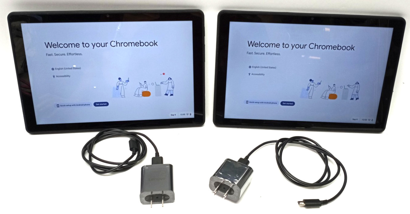 Lot(2) Lenovo 10e CB Tablet MediaTek Komanio 500 4GB/32GB eMMC ChromeOS +KD396!