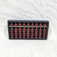 VINTAGE MINI SOROBAN ABACUS JAPAN POCKET CALCULATOR- 9 RODS 54 BEADS