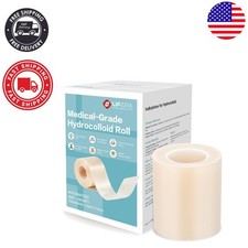 Medical-Grade Hydrocolloid Roll - Cut-to-Size, Waterproof Wound Dressing 2in*8ft