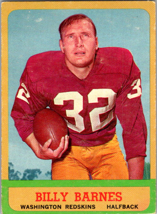 Bill Barnes #160 Football Cards 1963 Topps trading card — raw and PSA graded price guide