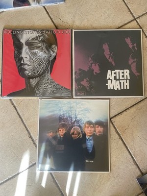 VINYL THE ROLLIN STONES LP COLLECTION AFTER MATH TATTOO YOU BETWEEN THE BUTTONS