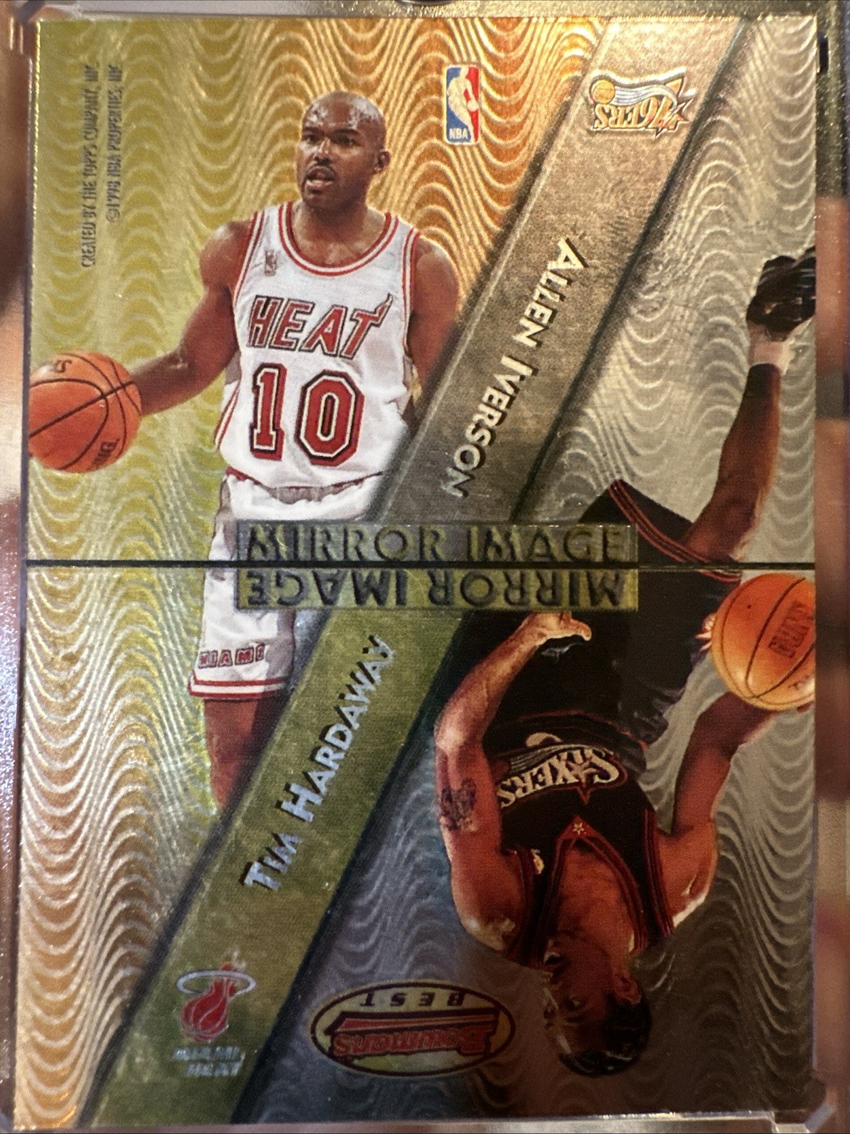 1997 Bowman's Best Mirror Image Refractor Allen Iverson Kidd Hardaway + ultra RC