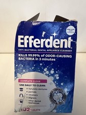 Efferdent Anti-Bacterial Dental Appliance Cleanser, 102 Tablets Damaged Box