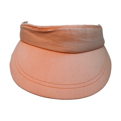 Unbranded Slideback Sun Visor Cap Orange One Size Adjustable Lightweight Blank