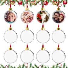 Picture Ornaments for Christmas Tree, 12 Pack Photo 12 Pack, Round Style 