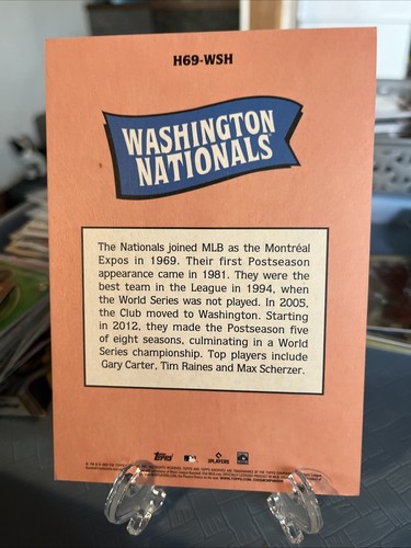 2023 Topps Archives Washington Nationals H69-WSH - Picture 2 of 2