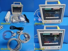 2004 Philips M3046A M4 Patient Monitor W/ M3001A MMS Module & New Leads ~ 28109
