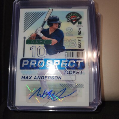 2024 PANINI PROSPECTS EDITION MIRROR REFRACTOR #49 MAX ANDERSON RC AUTO -DETROIT