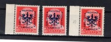 Laibach 5PFI,II,V ABART ** MNH POSTFRISCH BPP 150EUR (CA1423