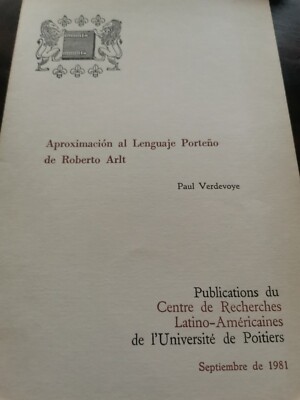 Annäherung an die Sprache je Porteno von Roberto Arlt, 1981