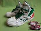 Reebok Sir Jam Mid Hexalite weiß rot grün UK 8 Retro Herren Stiefel Turnschuhe Schuh