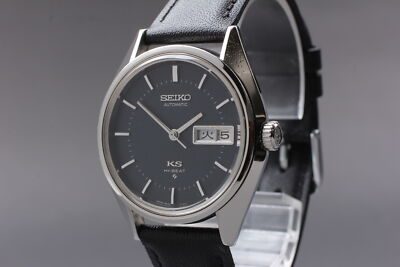 Vintage [Exc+5] SEIKO KS HI-BEAT 5626-7111 Black AT Men's Watch From JAPAN Y398