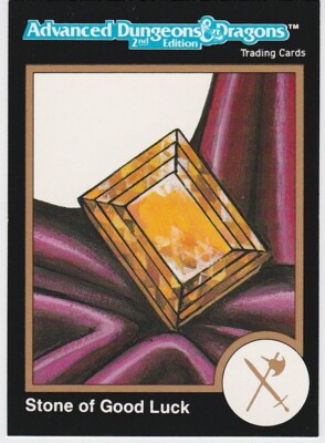 1991 ADVANCED D&D 2ND EDITION SINGLE TRADING CARD #393 STONE OF GOOD LUCK