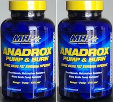 MHP ANADROX Pump & Burn Nitric Oxide Fat Burning 112 Capsules 2 PACK 224 Caps