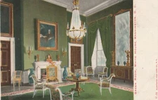 Washington DC-Green Room, White House, Antique, Vintage Souvenir Postcard