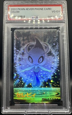 2001 Pokemon CELEBI Phone Card Ghost Holo PSA 4 First Appearance