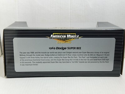 ERTL AMERICAN MUSCLE 1969 DODGE SUPER BEE ORANGE 1:18 DIECAST