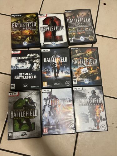 battlefield 1942 2/3/4 pc game lot set collection x 9 - Photo 1/5