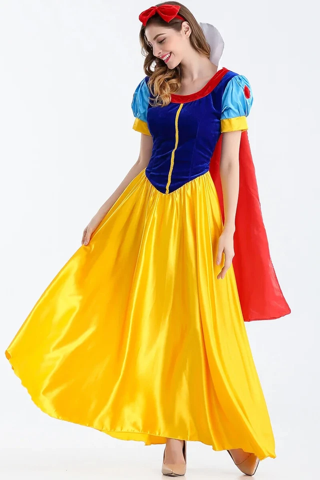 Adult Cosplay Snow White Princess Dress Halloween Stage Performance Costume - Image 2 of 4