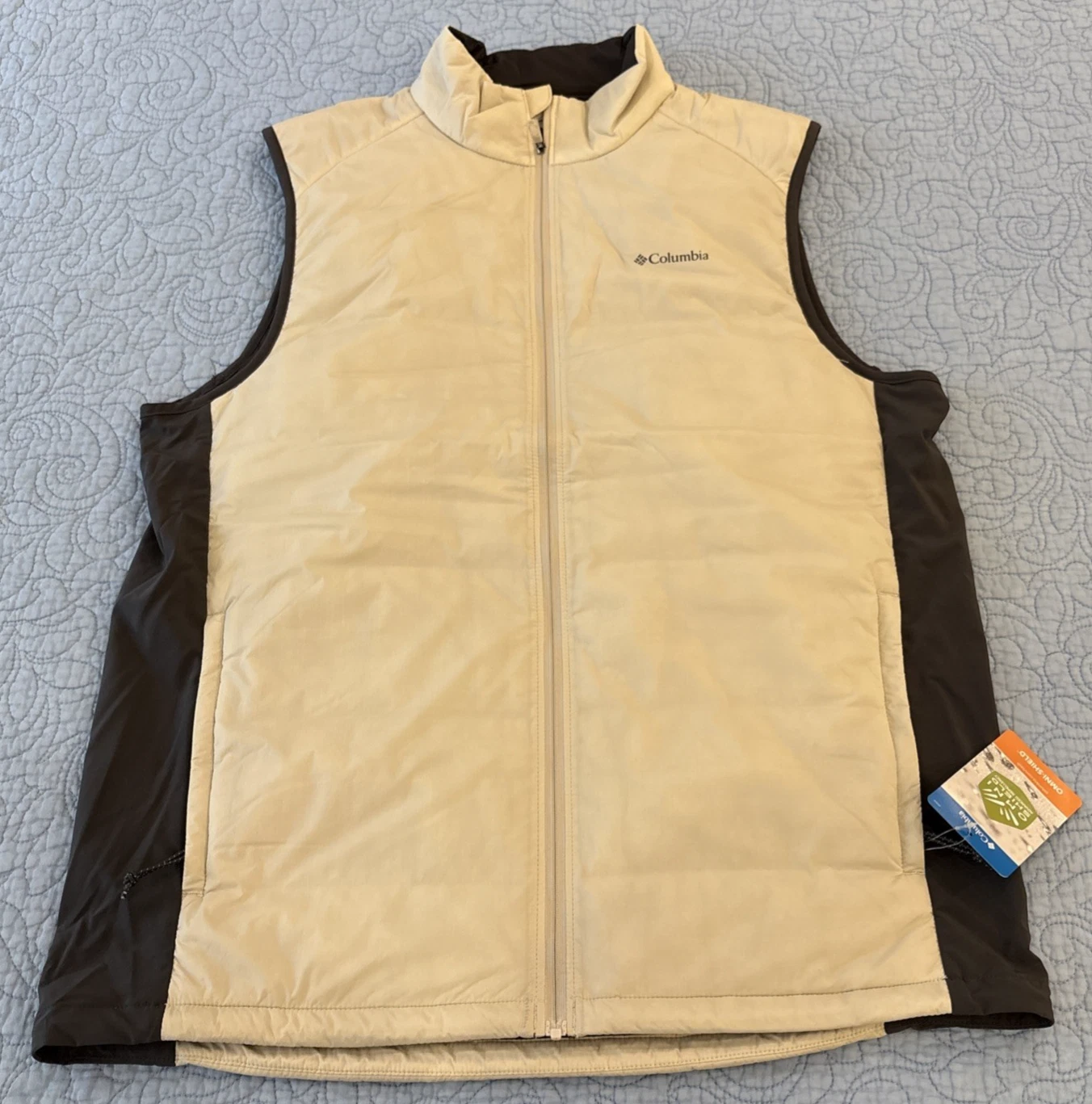 Columbia NWT Nelson Mountain EXS Vest Mens Medium Zip Front Omni-Shield Outdoor