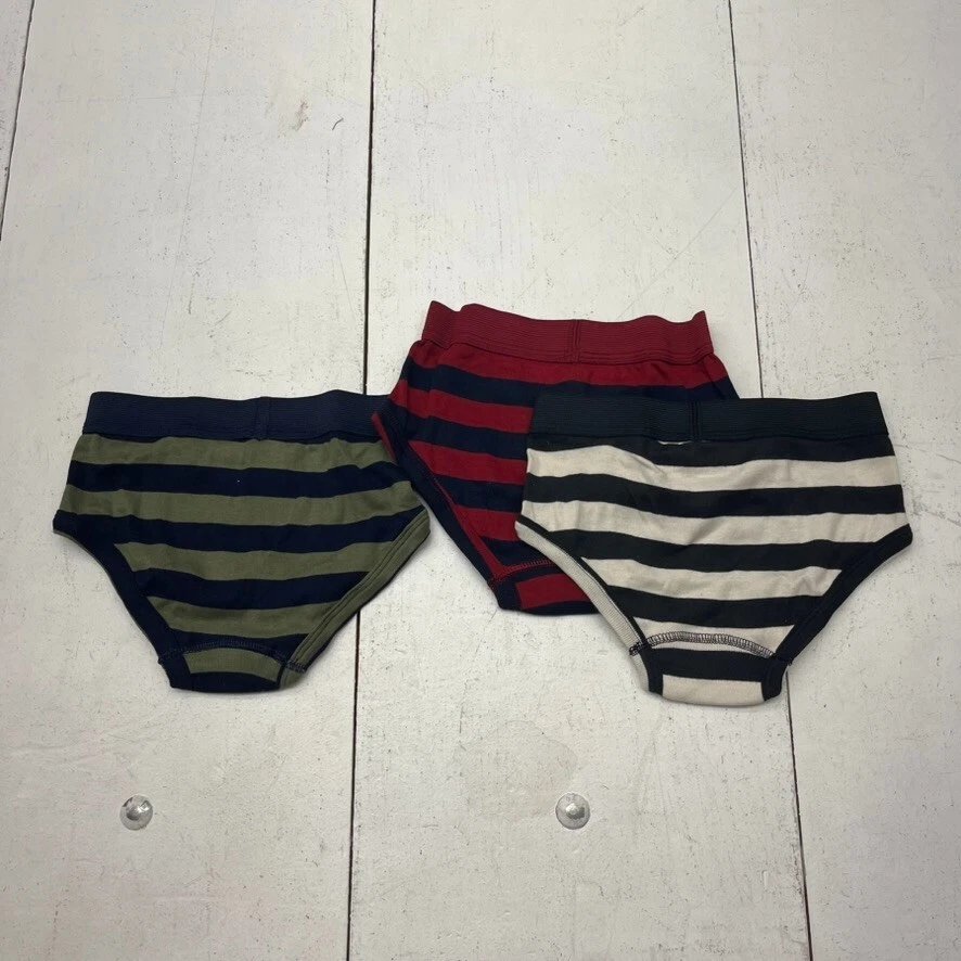 Gap Striped 3 Pack Cotton Solid Brief Underwear Boys Size X-Small NEW - Image 3 of 4