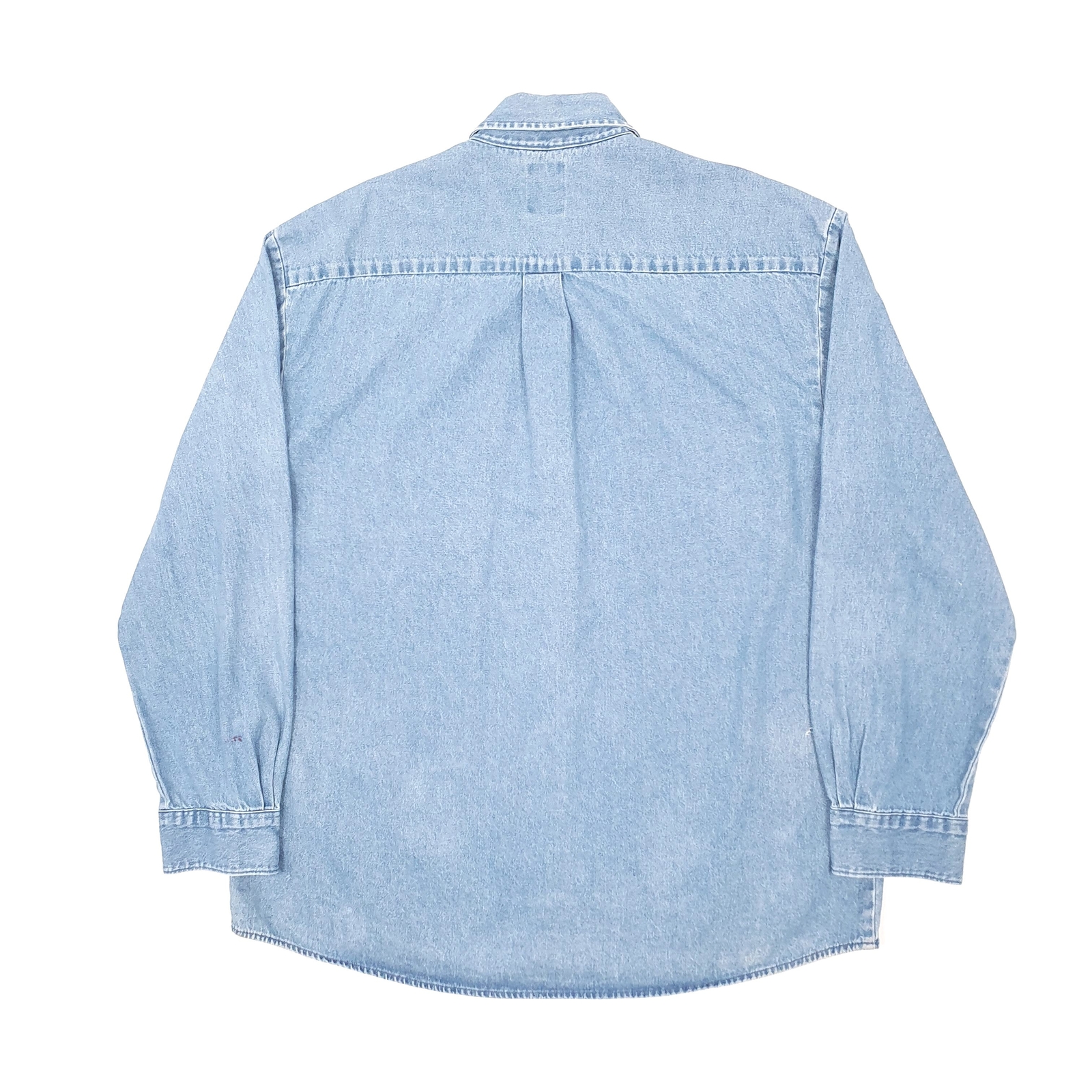 DICKIES Blue Shirt Workwear Denim Shacket Long Sleeve Casual Cotton Mens XL image 3