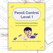 Pencil Control Practice Worksheets Level 1  2   Tracing  Printable