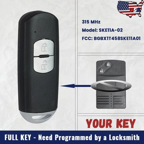 Upgraded Smart Remote Key Fob for Mazda CX-9 CX-7 2007-2009 BGBX1T458SKE11A01 - product listing photo