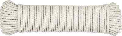100 ft Natural Cotton Rope, Clothesline Rope, 1/4 inch General Purpose Rope U...