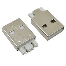 5Pcs USB 2.0 Type A Male SMT Plug Socket Connector For DIY