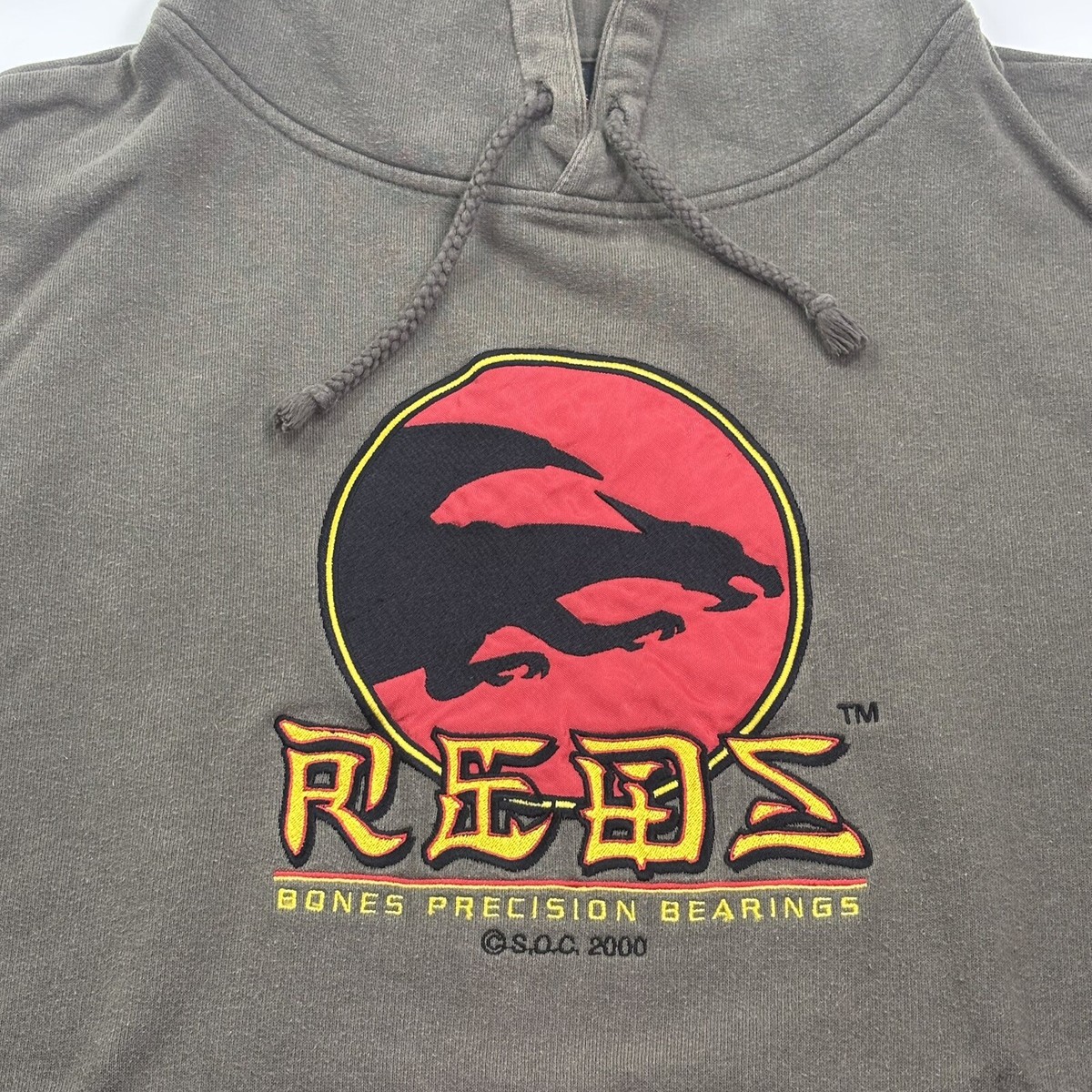 Redz Bones Bearings Hoodie Skate One Rare Vintage XL 2000