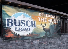 New Busch Light Celebrate the Hunt Banner - 2.5ft x 5ft