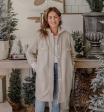 Jillian Harris X Jackson Rowe Scholar Shacket Xs Nwot