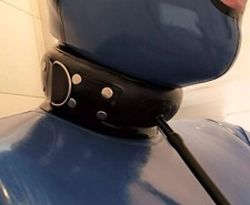 0.6MM Black Latex Neck Corset Inflatable Neck Corset Collar Back Zipper