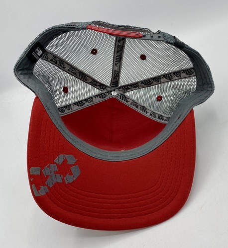 INI Cooperative Adjustable SnapBack Cap Trucker Hat Red/Grey - Picture 7 of 7