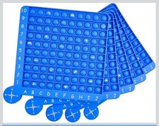 5- Blue Silicone Mathematics Pop It Grid Toy,...