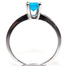 1CT Heat Treated Blue Topaz 925 Solid Sterling Silver Ring Jewelry Sz 6  — photo 3