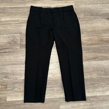 NWT Banana Republic Siena Slim Italian Wool Ankle Pants Womens 12P Black 444805