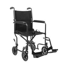 McKesson Lightweight Transport Wheelchair Steel 19" W 250 lbs. Weight Capacity