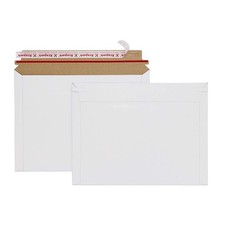 Rigid Mailers 25 PCS 9.5x12.5 Inch Self Seal White Cardboard Stay Flat