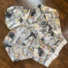 Bob Marley Zion Rootwear All Over Print Full Zip Hoodie Sweatshirt Medium