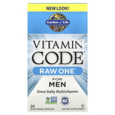 Vitamin Code , RAW One , Once Daily Multivitamin For Men , 30 Vegetarian