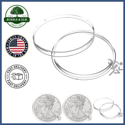 Compact Coin Capsules for American Silver Eagles - 25 Pack of Holders