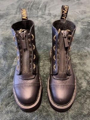 Dr. Martens Sinclair Max Black Leather Platform Boots Women s US 7 UK 5 EU